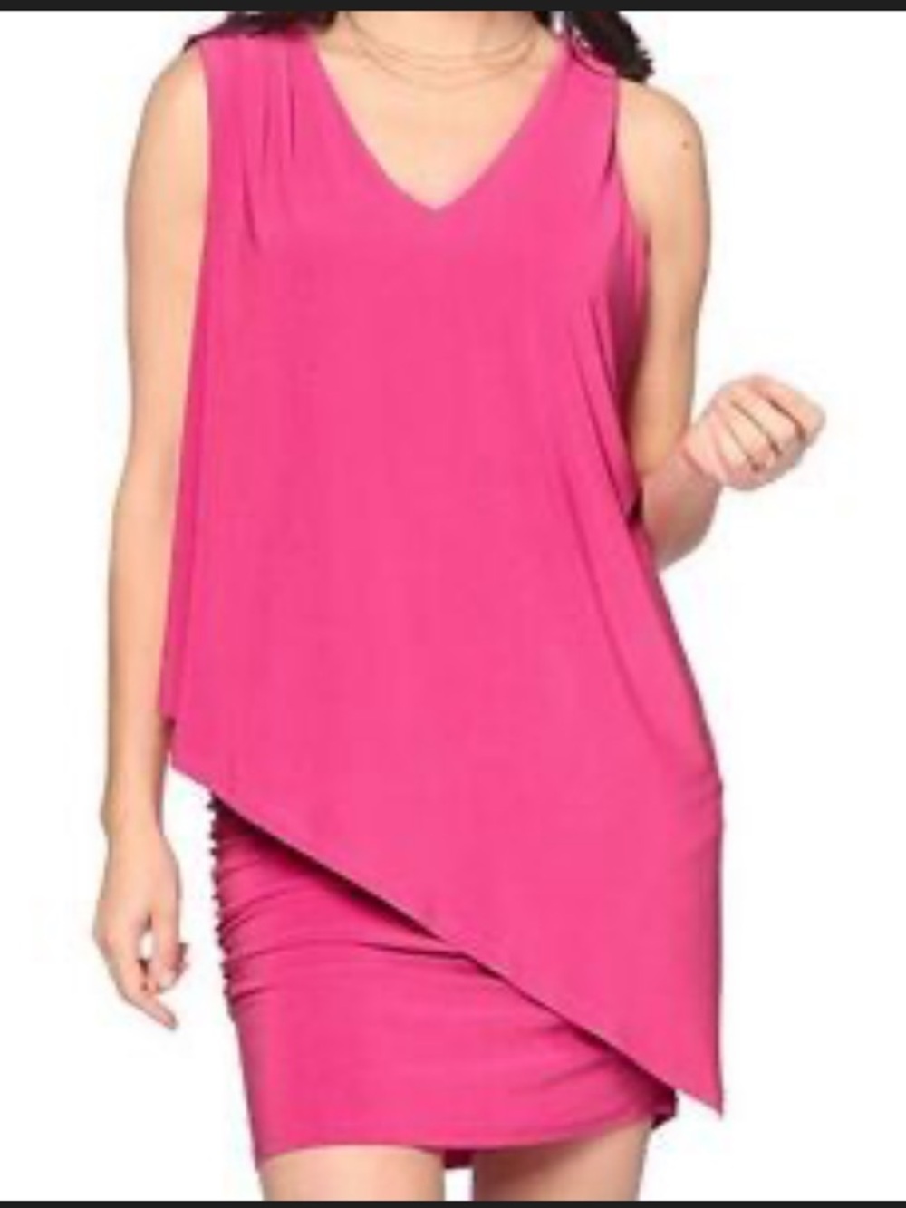 Last Tango  Pink Asymmetric Mini Dress